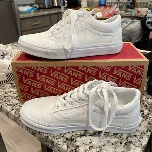 White Old Skool Vans